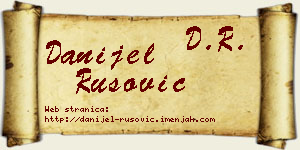 Danijel Rusović vizit kartica